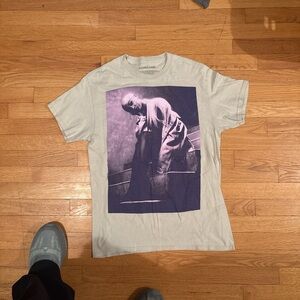 Ariana Grande Gray T-Shirt with Purple Graphic